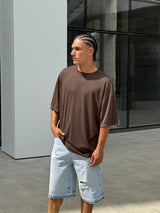 NAMMOS Over SIze Linen T-Shirt RAMPA I Brown