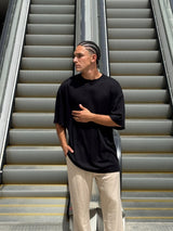 NAMMOS Over SIze Linen T-Shirt RAMPA I Black