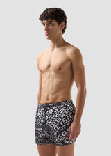 GCDS Monogram Swim Shorts C1MEQS250T075-999A | Black / White