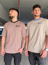 NEW ERA NE PINSTRIPE OS TEE NEWERA ABRBLK 60435515 | Brown/Black