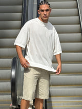 NAMMOS Over SIze Linen T-Shirt RAMPA I White