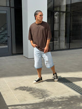 NAMMOS Over SIze Linen T-Shirt RAMPA I Brown