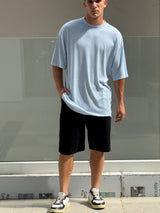 NAMMOS Over SIze Linen T-Shirt RAMPA I Light Blue