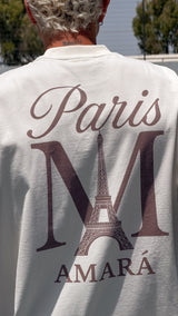 AMARA Paris Cotton OverSize T-Shirt 101036 | OffWhite Wash