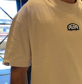 GCDS GC242MT03 OverSize T-Shirt 013 | Bleached Sand (Beige)