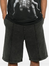 GCDS B1CM3102JH6 Stone Washed SweatShorts | Dark Grey