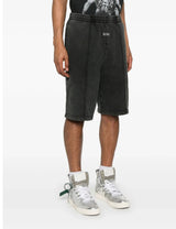 GCDS B1CM3102JH6 Stone Washed SweatShorts | Dark Grey