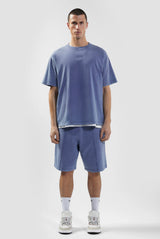 GCDS B1CM2320JH5 Stone Washed OverSize T-Shirt | Dark Purple