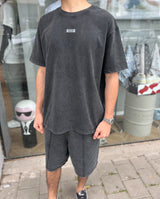 GCDS B1CM2320JH5 Stone Washed OverSize T-Shirt | Dark Grey