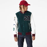 NEW ERA LIFESTYLE VARSITY JKT NEW ERA DKGOFW 60416401 | GREEN