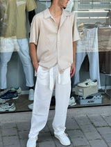 Nammos מכופתרת פשתן קצרה | Beige