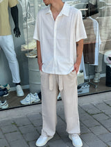 Nammos מכופתרת פשתן קצרה | White