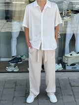 Nammos מכופתרת פשתן קצרה | White