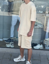 GCDS Over Size Short Suit GC251M02-013 | Cream