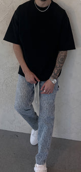 Nammos Over Size Jeans Letters | Light Blue