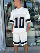 Nammos חליפה אובר סייז Be your self | White/Black