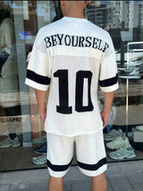 Nammos חליפה אובר סייז Be your self | White/Black