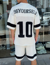 Nammos חליפה אובר סייז Be your self | White/Black