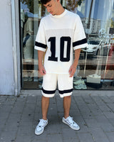 Nammos חליפה אובר סייז Be your self | White/Black