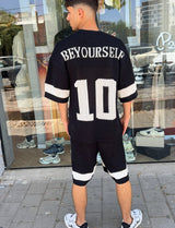 Nammos חליפה אובר סייז Be your self | Black/White