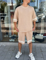 Nammos חליפה אובר סייז 88 | Camel/White