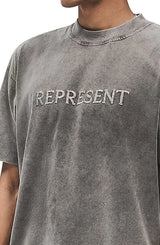 REPRESENT Embroldered Serlf Logo T-Shirt MLM100234-47 I Vintage Grey