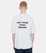 Drole de Monsieur Le T-Shirt Slogan PERM-TS203-CO002 | White