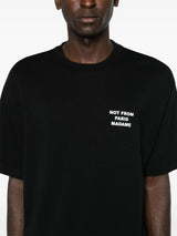 Drole de Monsieur Le T-Shirt Slogan PERM-TS203-CO002 | Black