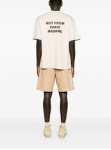 Drole de Monsieur Le T-Shirt Slogan PERM-TS203-CO002 | Beige