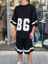 Nammos חליפה אובר סייז 86 | Black/White