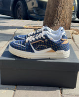 GCDS Sneakers TARTAN GCU1007 457 I Blue / Beige