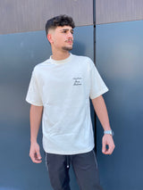 Drole de Monsieur Le T-Shirt Slogan Cursive D-TS198-CO102-CM | Cream