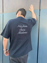 Drole de Monsieur Le T-Shirt Slogan Cursive D-TS198-CO002-BL | Black