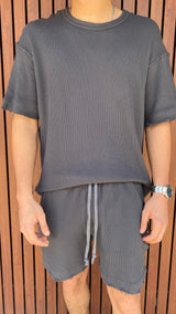 Fil Rouge חליפת סריג קרעים | Dark Blue