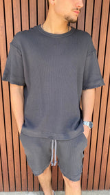 Fil Rouge חליפת סריג קרעים | Dark Blue