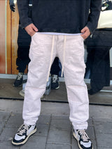 NAMMOS ג'ינס אובר סייז I White