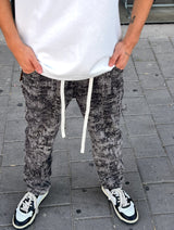 NAMMOS ג'ינס אובר סייז I Grey / Black