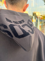 GCDS Logo Lounge Scouba Hoodie B2EM1904JJ9 99 | Black