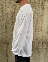 NAMMOS חולצה אובר סייז מפשתן I White