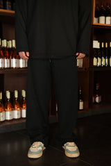 NAMMOS חליפה אובר סייז בד וופל I Black