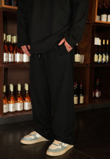 NAMMOS חליפה אובר סייז בד וופל I Black