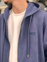 GCDS Men Straight Zip Hoodie GC252MH02-440 | Blue