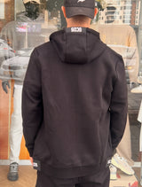 GCDS Men Straight Zip Hoodie Jacket GC252MZ03-001 | Black