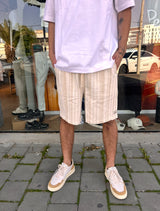 PepeJeans ברמודה פשתן פסים PM8000070 844 | Beige