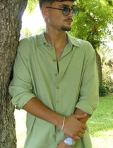 Nammos Fil Rouge Mykonos Linen suit | Green