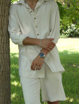 Nammos Fil Rouge Mykonos Linen suit | Beige