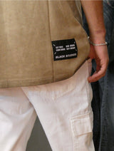 Nammos T-Shirt Over Size | Camel Stone Wash