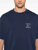 Drole de Monsieur Le T-Shirt Slogan Callgraphy E-TS209-CO002 | Navy