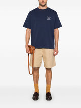 Drole de Monsieur Le T-Shirt Slogan Callgraphy E-TS209-CO002 | Navy