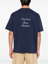 Drole de Monsieur Le T-Shirt Slogan Callgraphy E-TS209-CO002 | Navy